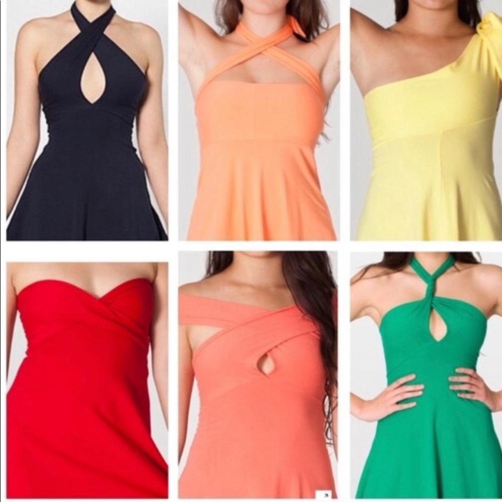 Green American Apparel Multi-way Tie Dress